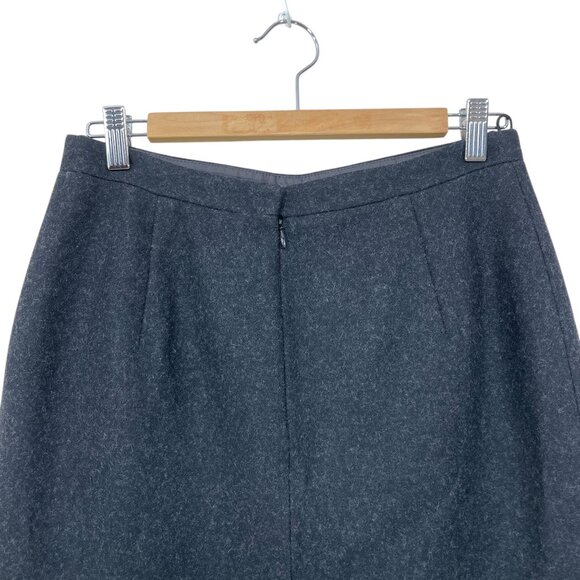 JEAN PAUL GAULTIER Vintage Wool Blend Pencil Skirt Size 10 Lined Dark Gray‎ Slit - Picture 6 of 9